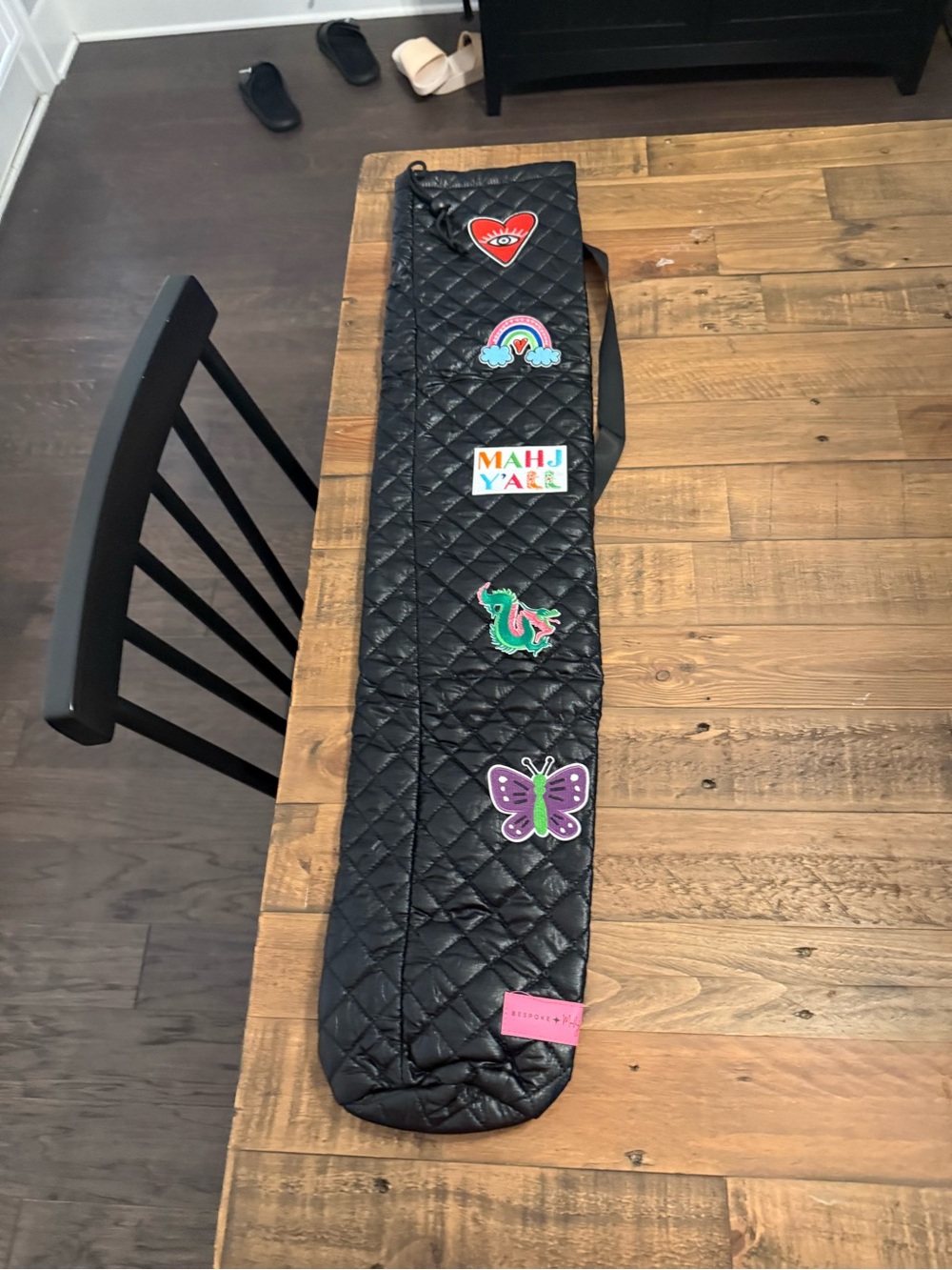 Quilted Black Patch-Accent Ski/Snowboard Bag -